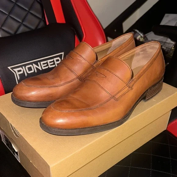 *J&M 1850 Sz 10.5M Brown Leather Moc Toe Loafers Johnston & Murphy M Loafer Casual Shoes for Men for sale | eBay main image 3